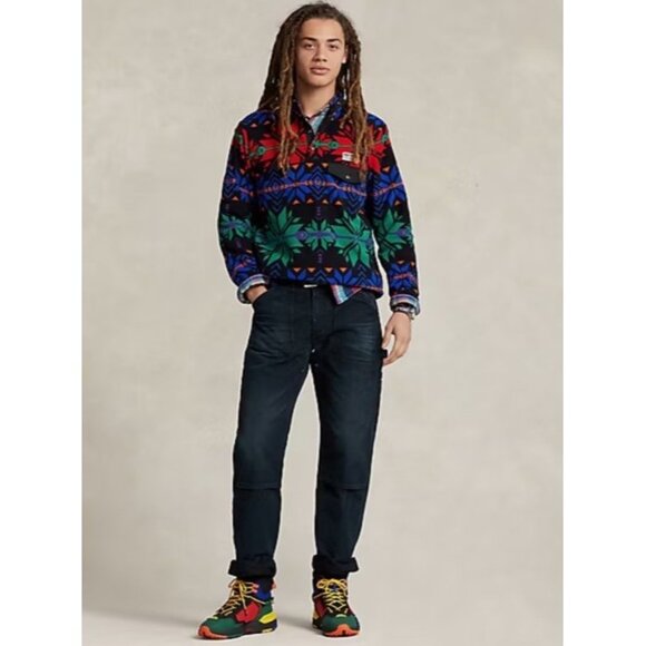 Polo Ralph Lauren XL Snowflake Brushed Fleece Snap Pullover NWT $248 - Picture 7 of 14